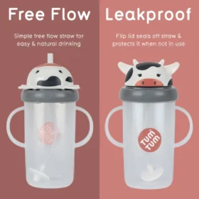 Tall Tippy Up Sippy Cup- Connie Cow- 300ml