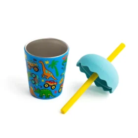 Dino Monster Truck Toddler Smoothie Cup & Straw 200ml