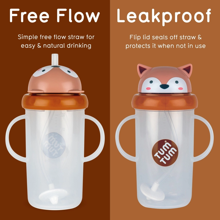 Tall Tippy Up Sippy Cup- Fergus Fox- 300ml Tall Tippy Up Sippy Cup- Fergus Fox- 300ml