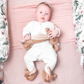 Bunny Baby Plush Soft Toy Soother Comforter Brown 29 X 29cm