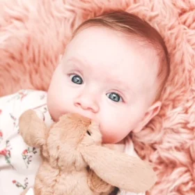 Bunny Baby Plush Soft Toy Soother Comforter Brown 29 X 29cm