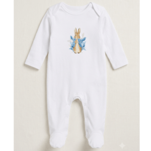 Baby All In One Sleepsuit- Blue Bunny Rabbit