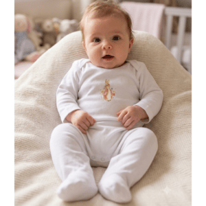 Baby All In One Sleepsuit- Pink Bunny Rabbit