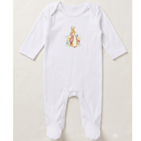 Baby All In One Sleepsuit- Pink Bunny Rabbit
