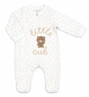 "little Cub" Baby Footed Sleepsuit