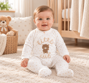 "little Cub" Baby Footed Sleepsuit
