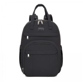 Kono 2in1 Nappy Changing Backpack Set, Large Capacity Diaper Bag With Changing Mat – Black