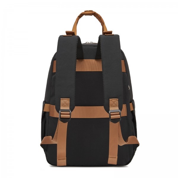 Kono 2in1 Nappy Changing Backpack With Changing Mat – Black & Beige Kono 2in1 Nappy Changing Backpack With Changing Mat – Black & Beige
