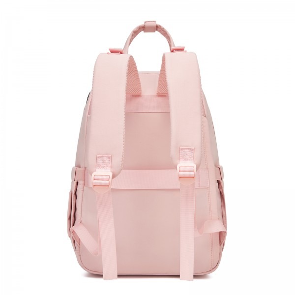 Kono 2in1 Nappy Changing Backpack With Changing Mat – Pink & Beige Kono 2in1 Nappy Changing Backpack With Changing Mat – Pink & Beige