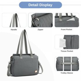 Maternity Diaper Bag With Insulated Baby Bottle