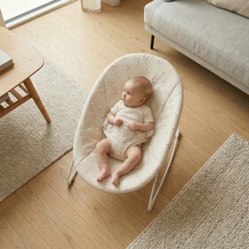 Bambino Bouncer Bounce Chair – Grey Elephant
