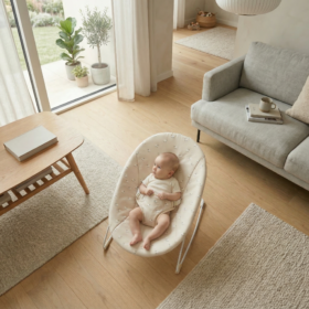 Bambino Bouncer Bounce Chair – Grey Elephant