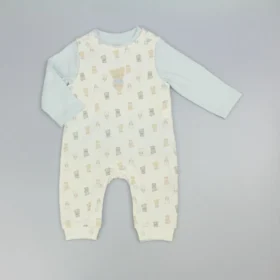 Baby Boys 2pc Waffle Dungaree Set – Tiny Teddies
