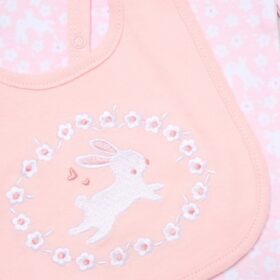 Baby Girls Bunny 6 Piece Mesh Bag Gift Set