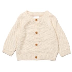 Baby Cotton Knit Cardigan With Embroidery