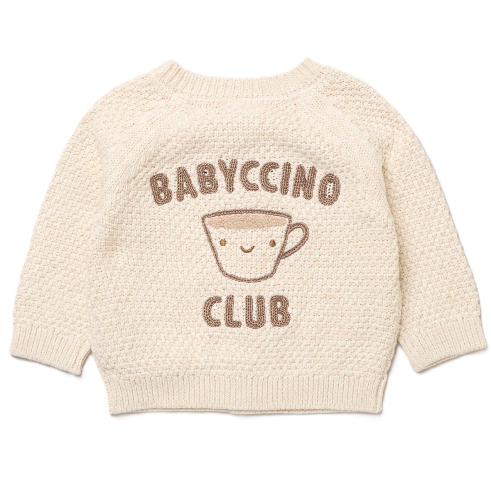 Baby Cotton Knit Cardigan With Embroidery Baby Cotton Knit Cardigan With Embroidery