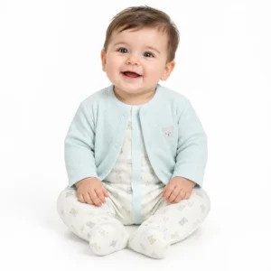 Baby Boys 3pc Waffle Jacket Romper Set - Tiny Teddies