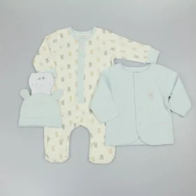 Baby Boys 3pc Waffle Jacket Romper Set – Tiny Teddies