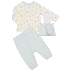 Baby Boys 4pc Waffle Outfit Set - Tiny Teddies