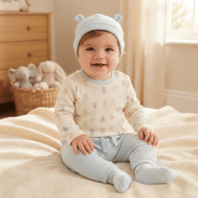 Baby Boys 4pc Waffle Outfit Set – Tiny Teddies
