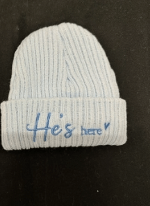 He's Here Beanie Hat-0-3m