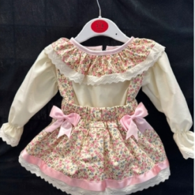 Baby Girls Floral Dress & Long Sleeve Top Set