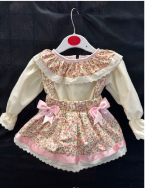 Baby Girls Floral Dress & Long Sleeve Top Set