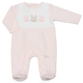 Baby Girls Embossed Velour All In One