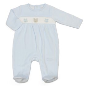 Baby Boys Smocked Velour All In One