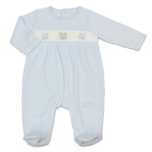 Baby Boys Smocked Velour All In One
