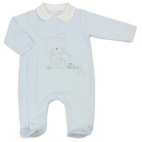 Baby Boys Embossed Velour All In One