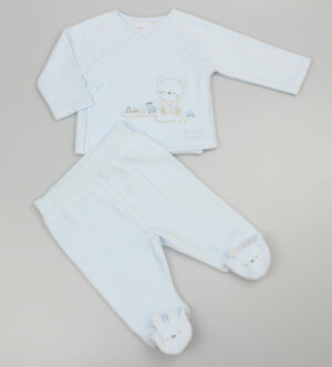 Baby Boys Embossed Velour 2pc