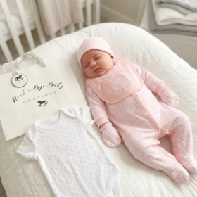Baby Girls Bunny 6 Piece Mesh Bag Gift Set