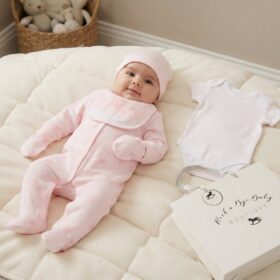 Baby Girls Butterflies 6 Piece Mesh Bag Gift Set