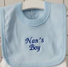 Nans Boy Pop On Bib- Blue