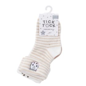 Baby Unisex 3 Pack Tot Embroidery Socks With Grippers