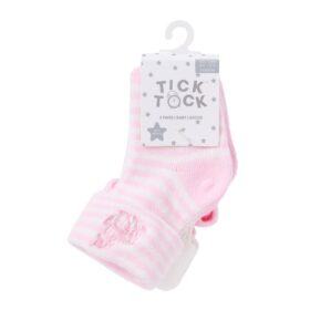 Baby Girls 3 Pack Tot Embroidery Socks With Grippers