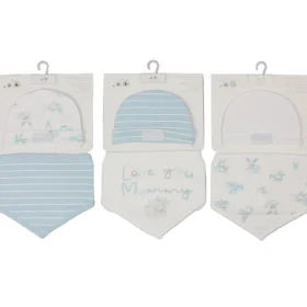 Baby Cotton Bib & Cap Gift Set – Love You Mummy- (Onesize)