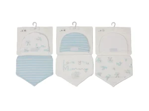 Baby Cotton Bib & Cap Gift Set - Love You Mummy- (Onesize)