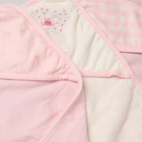 Baby Girls Floral 6 Piece Hooded Towels & Washcloths Bath Time Set