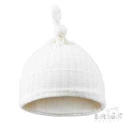 Ribbed Knot Hat - Marshmallow (0-6m)