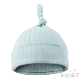 Ribbed Knot Hat - Sage Green (0-6m)