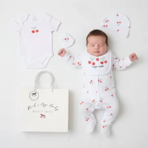 Rock-A-Bye Baby Cherries 5 Piece Layette Set