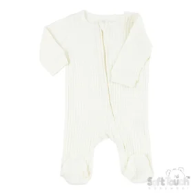 Ribbed Sleepsuit – Marshmallow