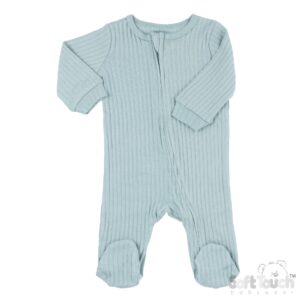 Ribbed Sleepsuit - Sage Green