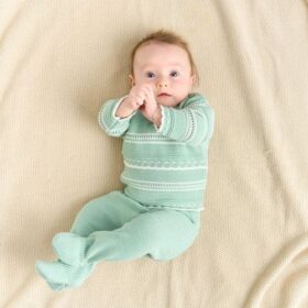 Dandelion Knitted 2 Piece Legging Set- Sage Green