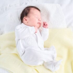 Dandelion Rabbit Ribbed Premature Baby Sleepsuit