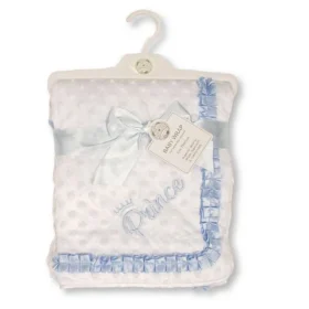 Baby Velour Bubble Wrap With Lace - Prince