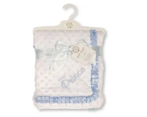 Baby Velour Bubble Wrap With Lace - Prince