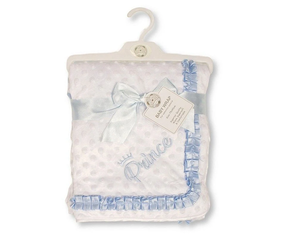 Baby Velour Bubble Wrap With Lace - Prince Baby Velour Bubble Wrap With Lace - Prince